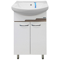 Тумба Каскад 55 с умывальником Элеганс 55, белый/моринга цены в Воронеже