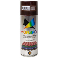 Эмаль аэрозольная Monarca, для профнастила, шоколадно-коричневая, 520мл цены в Воронеже