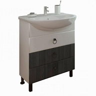 Тумба Arcada 65 с умывальником Стелла 65, белый глянец/серая лиственница цены в Воронеже