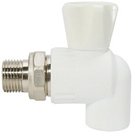 Кран полипропиленовый Valfex, для радиаторов, 20 х 1/2" ш, угловой, белый цены в Воронеже