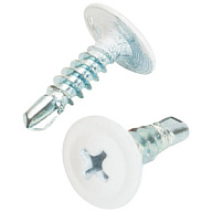 Саморез с прессшайбой 4.2 х 16, RAL 9003 белый, сверло, весовой, ~ 66шт в 100г цены в Воронеже