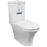 Унитаз-монолит Eva Gold А2801, безободковый, 2-х режимный, выпуск горизонтальный цены в Воронеже