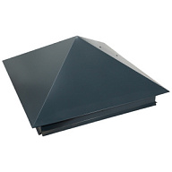 Отлив на столб, 385 х 385мм, высокий, RAL 7024 серый графит цены в Воронеже