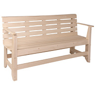 Скамья с подлокотниками, липа, 1600мм х 870мм х 550мм цены в Воронеже