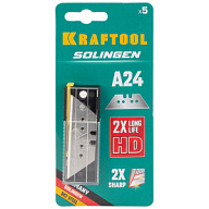 Лезвия трапециевидные Kraftool Solingen, 24мм 5 шт цены в Воронеже