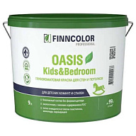 Краска водно-дисперсионная Finncolor Oasis Kids Bedroom, для стен и потолка, моющаяся, белая, матовая, база C, 9л. цены в Воронеже