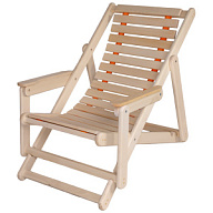 Шезлонг гибкий с подлокотниками, 600мм х 750мм х 1600мм, липа цены в Воронеже