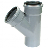 Тройник канализационный d 110х110х110, угол 45° цены в Воронеже