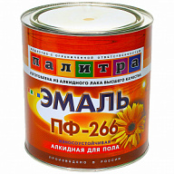 Эмаль ПФ-266 Палитра, для пола, золотисто-коричневый, 2.7кг цены в Воронеже