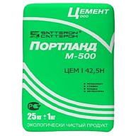 Цемент портланд Satteron ЦЕМ I, М-500, Д-0, серый, 25кг, 80шт/уп. цены в Воронеже