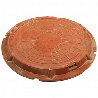 Люк канализационный легкий d 730мм, h 60мм, 3т, полимерный, красный цены в Воронеже