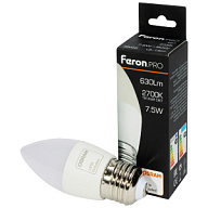 Лампа светодиодная Feron, свеча, 7,5Вт, E27 2700K цены в Воронеже