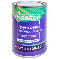Грунт ГФ-021 Krafor, серый, 0.8кг цены в Воронеже