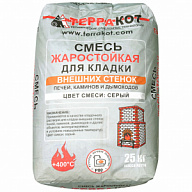 Смесь кладочная жаростойкая для внешних стенок Терракот, 25 кг цены в Воронеже