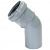 Отвод канализационный d 50мм, угол 45°