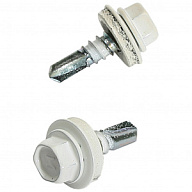 Саморез кровельный 5.5 х 19, RAL 9003 сигнально-белый, коробка 250 шт/упак цены в Воронеже