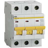 Выключатель автоматический ВА47-29 ИЭК, 3 полюсный, 63A C 4.5кА цены в Воронеже