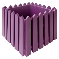 Кашпо Лардо, квадратное, среднее 283х283х218, пластик, лиловый цены в Воронеже