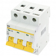 Выключатель автоматический ВА47-29 IEK, 3 полюсный, 40A C 4.5кА цены в Воронеже
