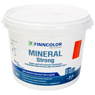 Краска водно-дисперсионная Finncolor Минерал Стронг, фасадная, для минеральных оснований, бесцветная, матовая, база MRA, 2.7л. цены в Воронеже