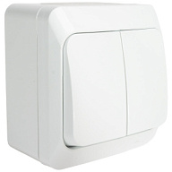 Выключатели Выключатель открытой проводки Systeme Electric Этюд, 2-клавишный, 10А, IP44, белый Выключатель открытой проводки Systeme Electric Этюд, 2-клавишный, 10А, IP44, белый цены в Воронеже