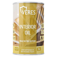 Масло по дереву Veres Interior Oil, для внутренних и наружных работ, тик, 1л цены в Воронеже