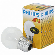 Лампа накаливания Philips P45, шар матовая, 40Вт, Е27 230V цены в Воронеже
