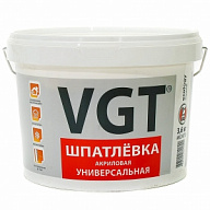 Шпатлевка акриловая универсальная  VGT, белая, 3,6кг цены в Воронеже