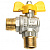 Кран газовый Pro Factor, шаровый, угловой, 1/2'' ш-ш, бабочка