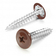 Саморез с прессшайбой 4.2 х 25, RAL 8017 шоколад, острый, пакет 50 шт/упак цены в Воронеже