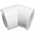 Угольник полипропиленовый 45° Kalde 25, белый