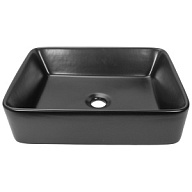 Умывальник накладной Eva Gold A022CBKM, прямоугольный, черный матовый цены в Воронеже