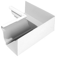 Угол желоба водосточного 86х120мм, внутренний, RAL 9003 белый цены в Воронеже