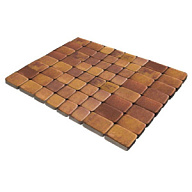 Плитка тротуарная прессованная "Старый город", Зенит Черноземье, 2 формы, Золотая Осень колор-микс, 60мм, 12.67м2/уп. цены в Воронеже