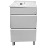 Тумба Mixline Брикс 50 с умывальником Breeze 50, белая цены в Воронеже