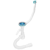 Сифон для мойки Aquant, выходом под стиральную машину, с переливом D40-40/50мм, L700мм цены в Воронеже