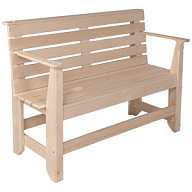 Скамья с подлокотниками, липа, 1200мм х 870мм х 550мм цены в Воронеже