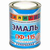 Эмаль ПФ-115 Палитра, супербелая, 0.9кг цены в Воронеже