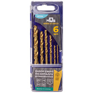 Набор сверл по металлу Mos, титановое покрытие 2-8мм, 6шт цены в Воронеже