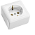 Розетка открытой проводки Systeme Electric Хит, 1-местная, 16А, с заземлением, белая