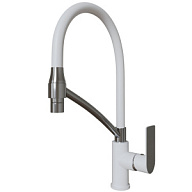 Смеситель для кухни Mixline City white ML33-108, белый/хром цены в Воронеже