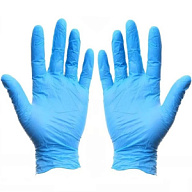 Перчатки ADM усиленные, нитриловые, голубые, L, 100 шт/упак цены в Воронеже