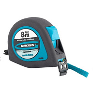 Рулетка Gross "Ergonomisch", магнитный обрезиненный зацеп, 8м х 25мм цены в Воронеже