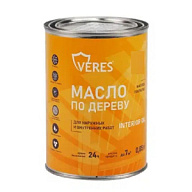 Масло по дереву Veres Interior Oil, для внутренних и наружных работ, палисард, 0.85л. цены в Воронеже