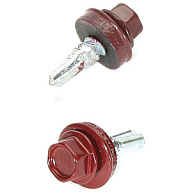 Саморез кровельный 5.5 х 19, RAL 3005 красное вино, коробка 250 шт/упак цены в Воронеже