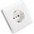 Розетка скрытой проводки Systeme Electric Хит, 1-местная, 16А, с заземлением, белая