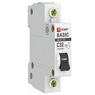 Выключатель автоматический ВА47-29 EKF, 1 полюсный, 32А С 4.5кА цены в Воронеже