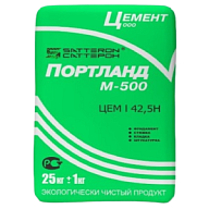 Цемент портланд Satteron ЦЕМ I, М-500, Д-0, серый, 25кг, 72шт/уп. цены в Воронеже