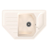 Мойка искусственный камень Стандарт Mixline, 780х485х190мм, угловая с крылом, белая цены в Воронеже