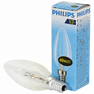 Лампа накаливания Philips B35, свеча прозрачная, 40Вт, Е14 230V цены в Воронеже